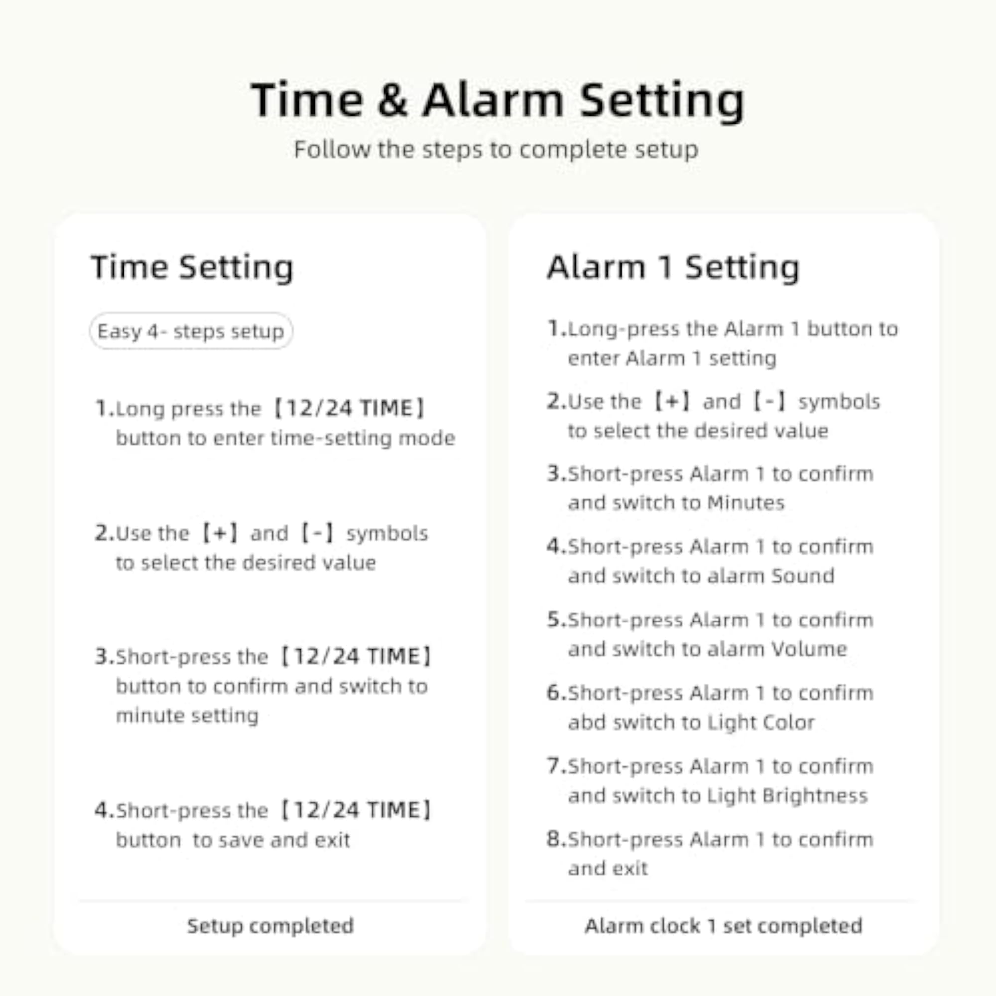 Small Digital Alarm Clock with Sound Machine